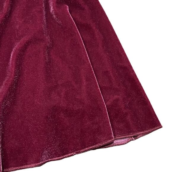 PINK Victoria’s Secret Dog Logo‎ Burgundy Velour Swing Crop Top Size M - Picture 5 of 7